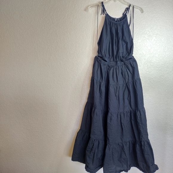 J. Crew Harbor side-cutout midi dress in black sz M - Picture 2 of 7